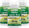 3 Pack Alpha Lipoic Acid 300 mg 120 Capsules N181147