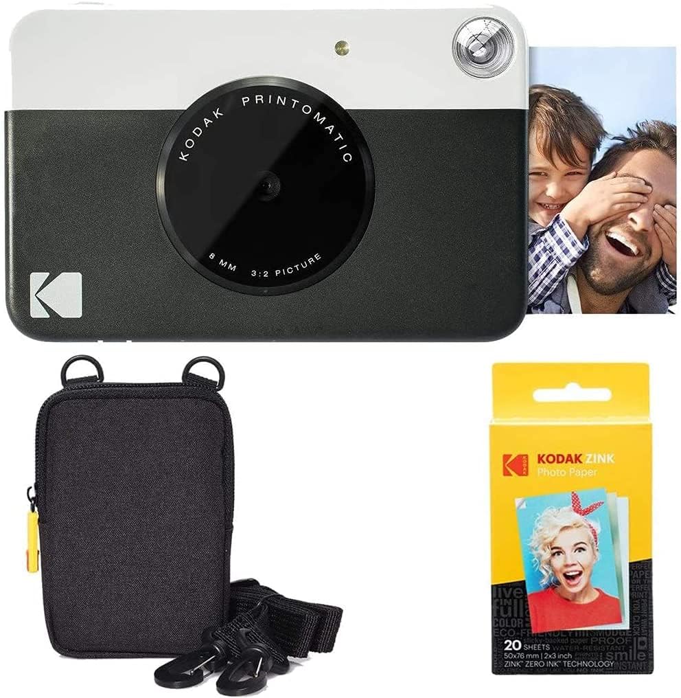 Grey Instant Camera with Zink Paper and Case K5618