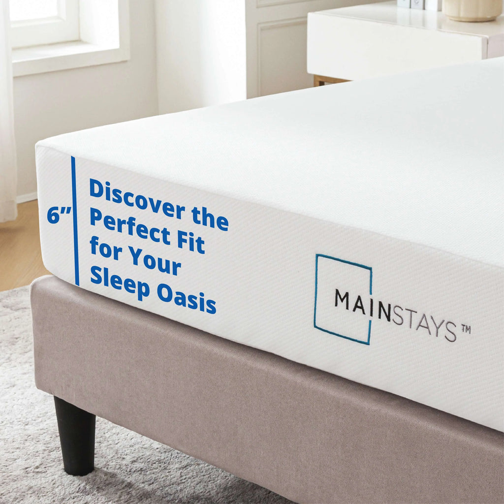 6” Green Tea Infused Memory Foam Mattress, Twin I992413
