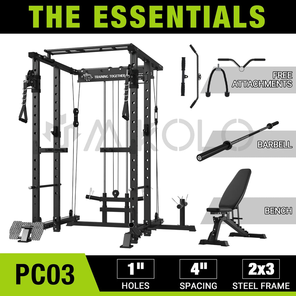 Power Rack Cage with Cable Crossover Machine J2689