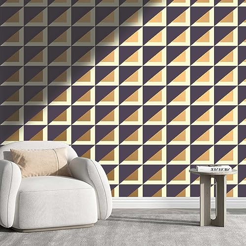 Brown Wall Sticker Geometry Lattice Line Wallpaper 118" X 110" N8236