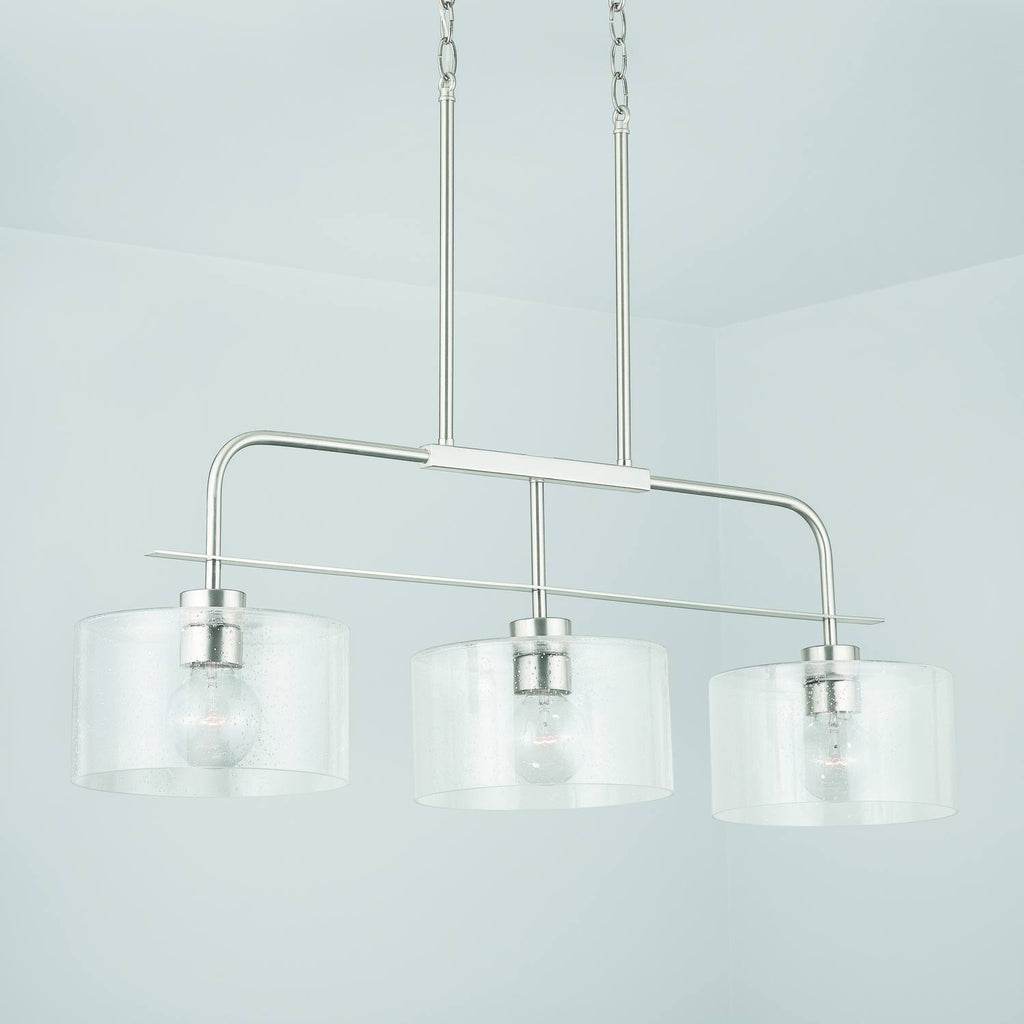 3 Light Island, Brushed Nickel X208
