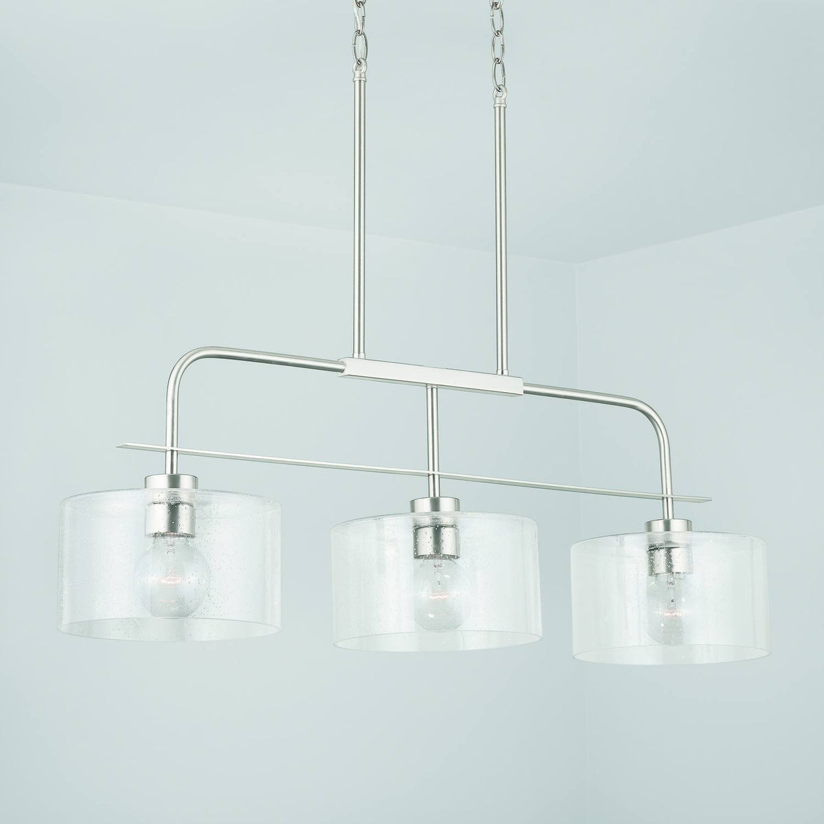 3 Light Island, Brushed Nickel X208