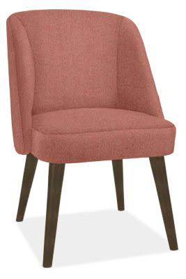 Modern Cora Side Chair in Tatum Spice with Charcoal Legs Orange Performance Fabric L2101