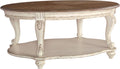 Antique White & Brown Coffee Table H975