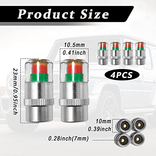 Universal 32PSI Tire Pressure Monitor Valve Stem Caps H4950