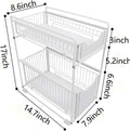 Black Large Stackable 2-Tie Under Sink Cabinets Organizer with Sliding Storage Drawer B301935