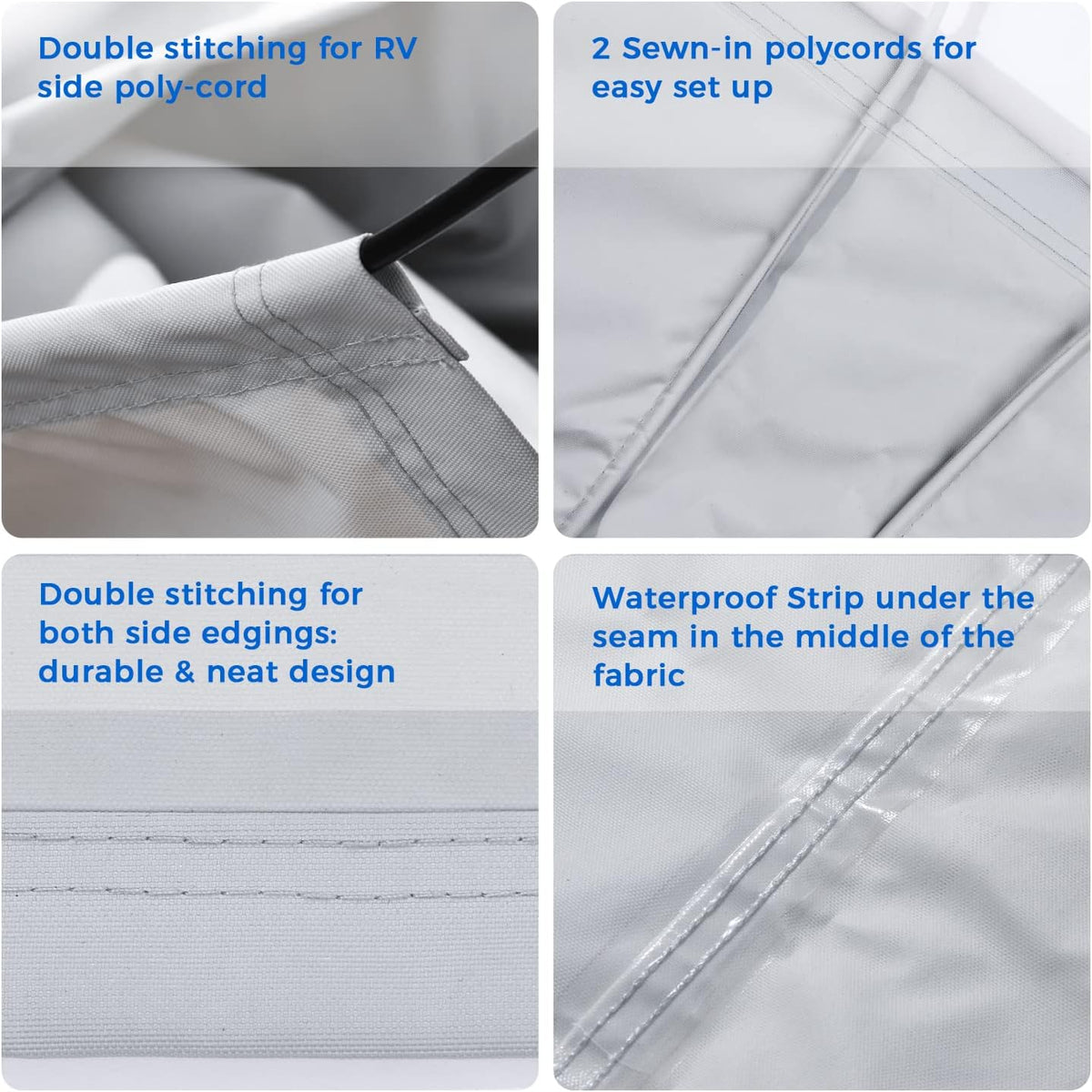 RV Awning Fabric Replacement 20' Gray A14031