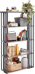 4-Tier Wood and Metal Bookshelf O12201