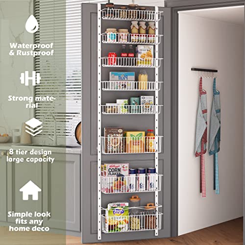 8-Tier Over the Door Metal Pantry Organizer W84208