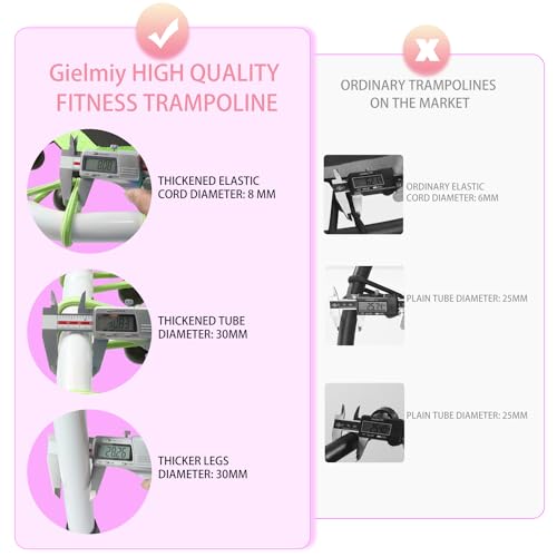 Fitness Trampoline with Adjustable Handle Bar, Max Limit 330 lbs R782