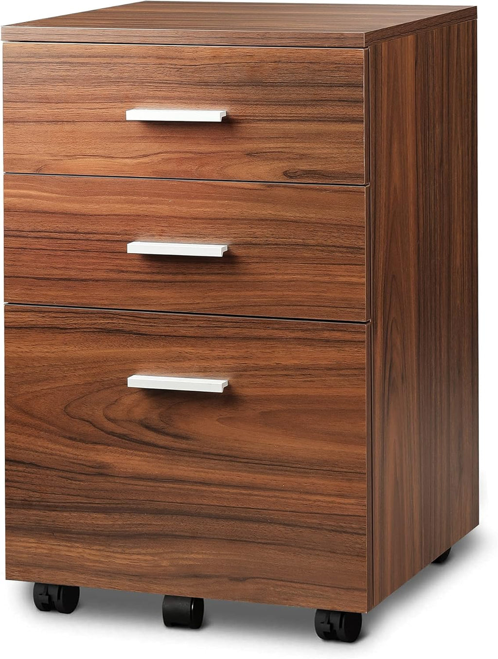 3 Drawer Wood Mobile File Cabinet V6090