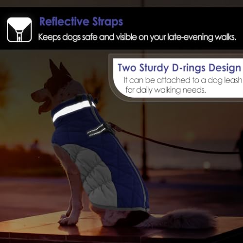 Red Dog Puffer Jacket with Harness O6265