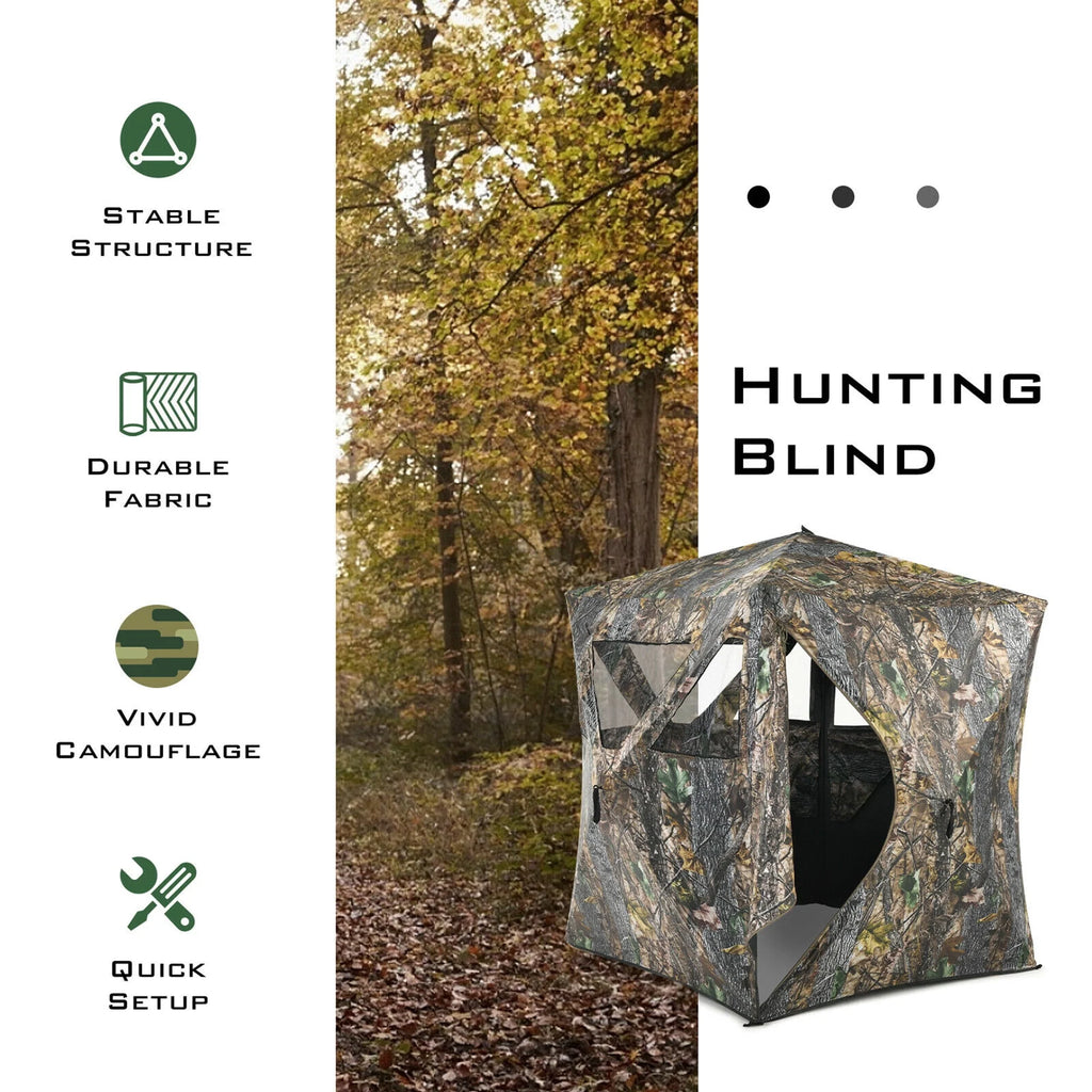 Portable 3 Person Pop-Up Hunting Blind with Carrying Bag B917