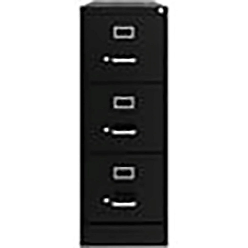 22" 3-Drawer Black Metal File Cabinet S67976