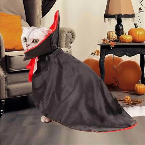 Halloween Pet Cat Adjustable Cloak Cape E44842