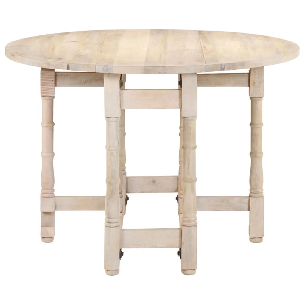 Round 43.3"x29.9" Solid Mango Wood Dining Table U986