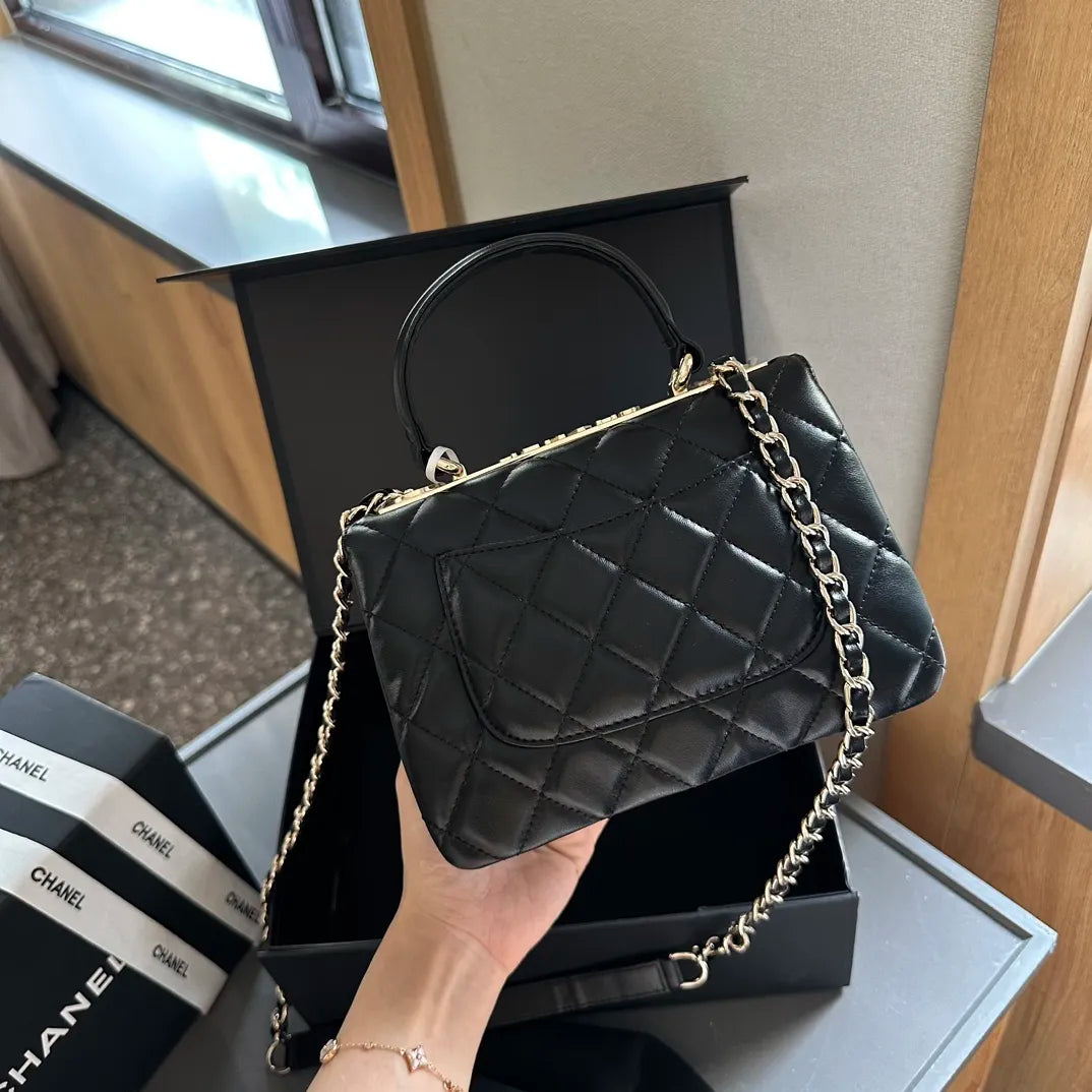 Flap Bag with Top Handle A5049