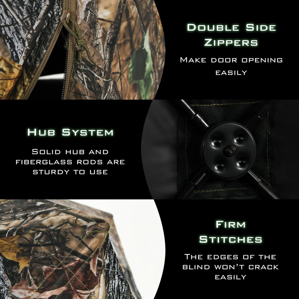 Portable 3 Person Pop-Up Hunting Blind with Carrying Bag B917