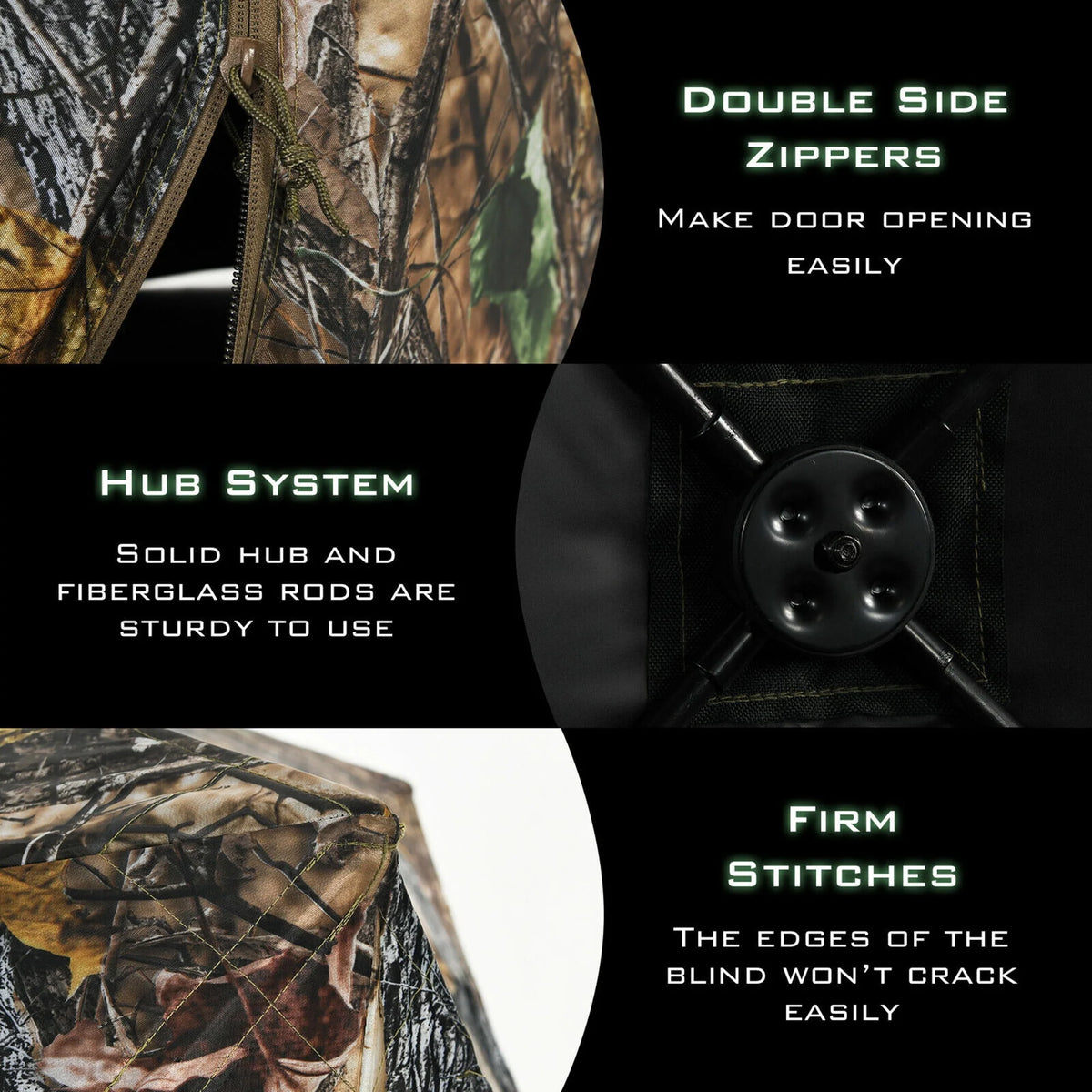 Portable 3 Person Pop-Up Hunting Blind with Carrying Bag B917