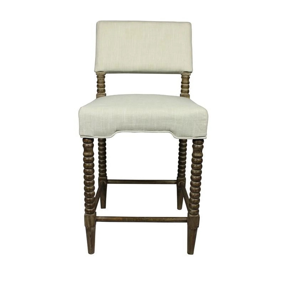 41" Fabric & Wood Counter Stool Set of 2 D62185