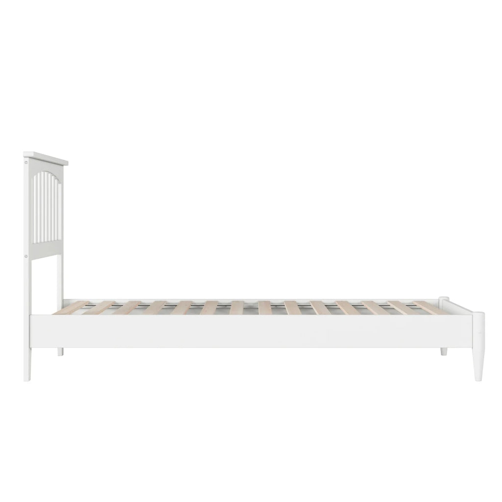 White Twin XL Solid Wood Low Profile Platform Bed L984864