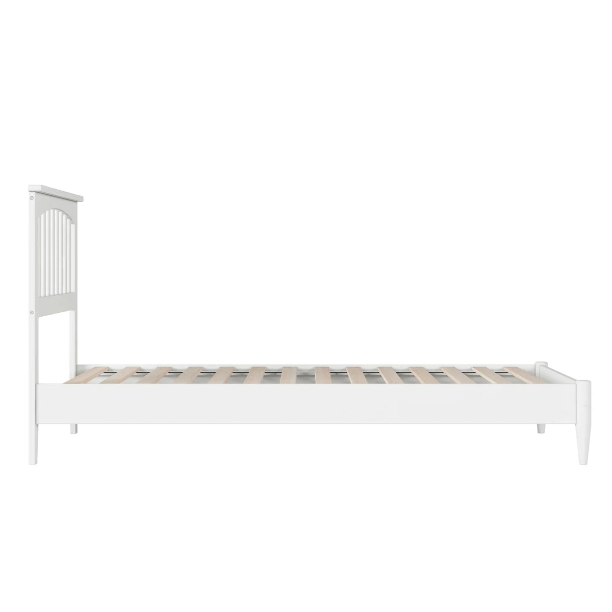 White Twin XL Solid Wood Low Profile Platform Bed L984864