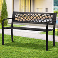 Black Cast Iron Outdoor Bench G62547