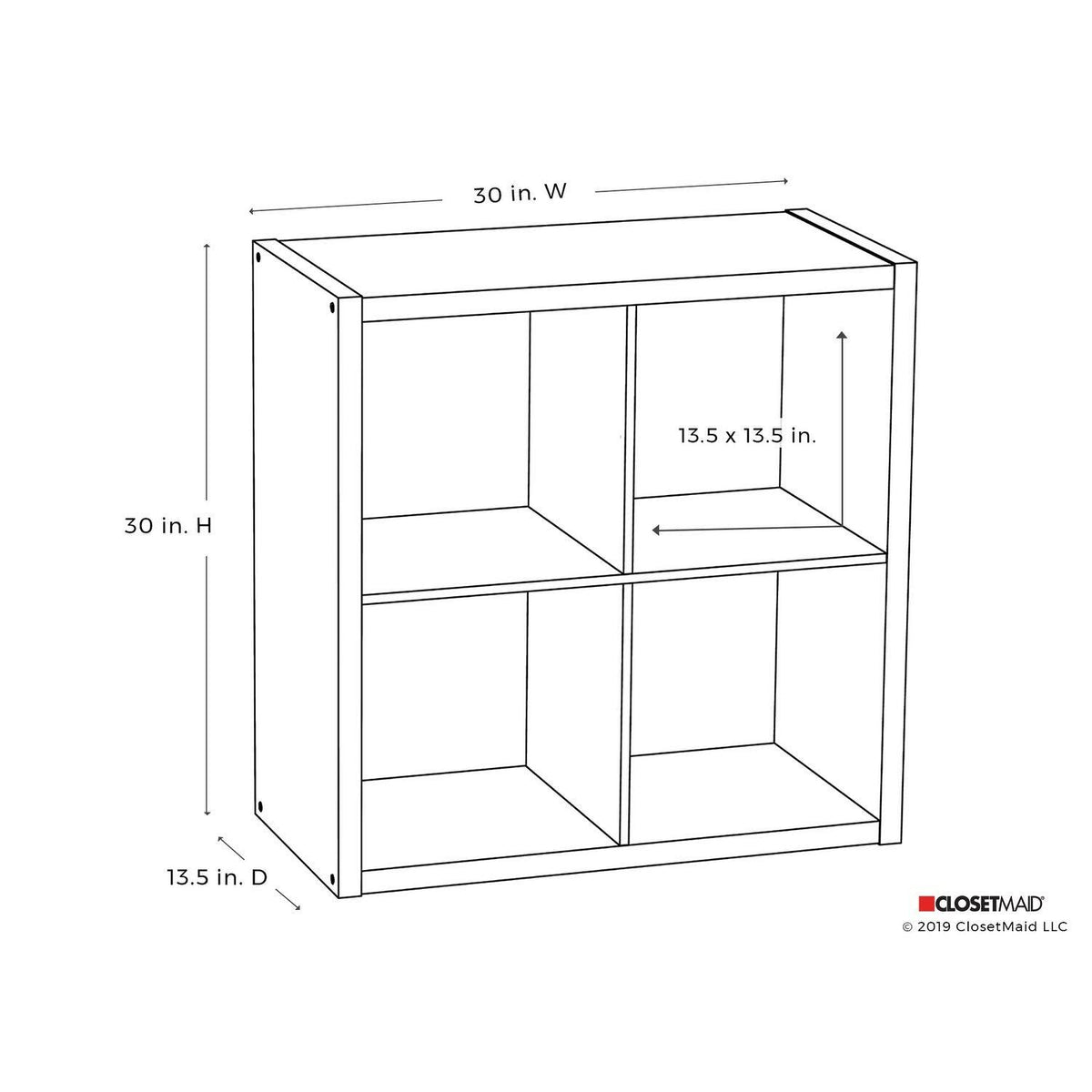 Bleached Brown Cube Bookcase Y485296