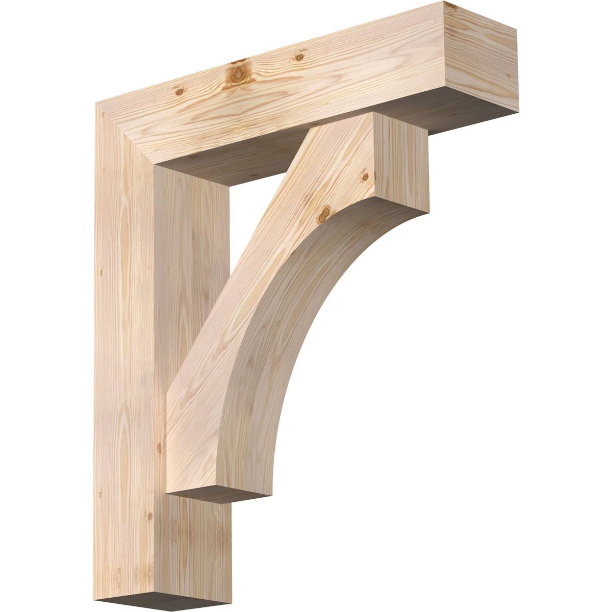 Westlake Block Smooth Bracket with Offset Brace, Douglas Fir S363