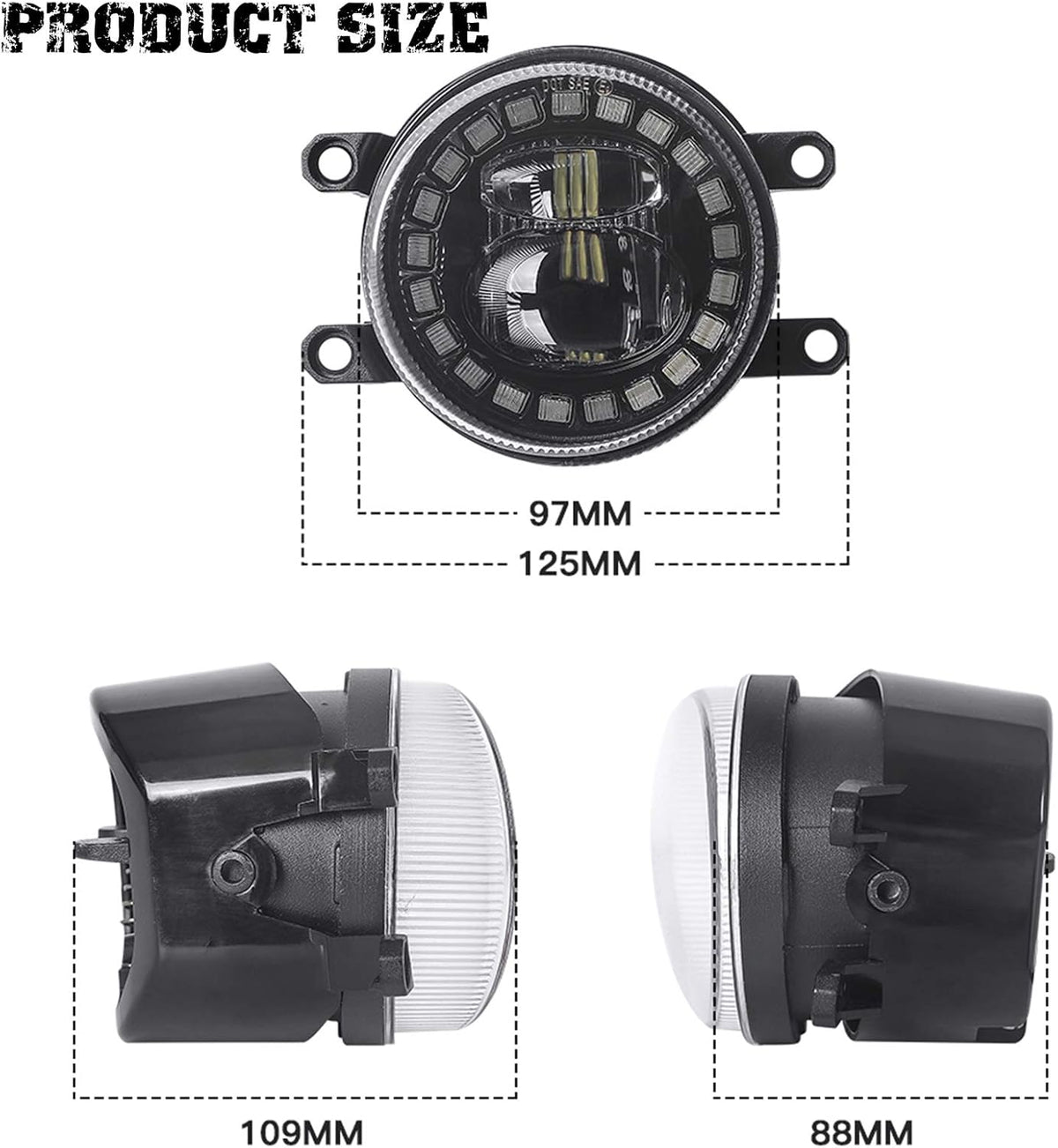 LED Fog Lights with DRL G866