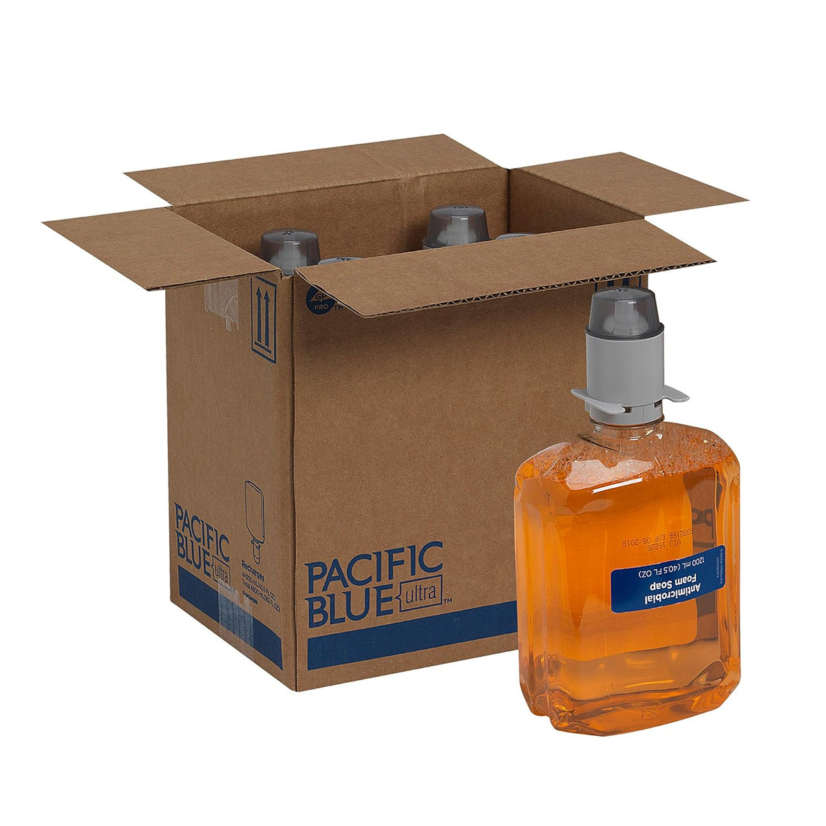 Pacific Blue Ultra Gentle Foam Hand Soap Refills, Dye and Fragrance Free, 1,200 mL, 4 Bottles, Pack of 2 C675511