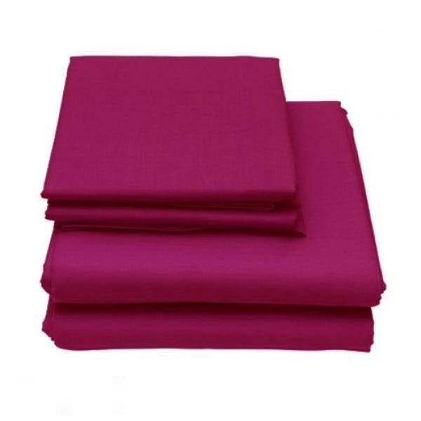 6-Piece Red California King Deep Pocket Bed Sheets D6177