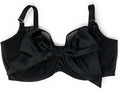 Push-Up Bra Black Mesh Satin Bow 36DD X4380