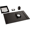 Black Bonded Leather 5-Piece Desk Set A99429