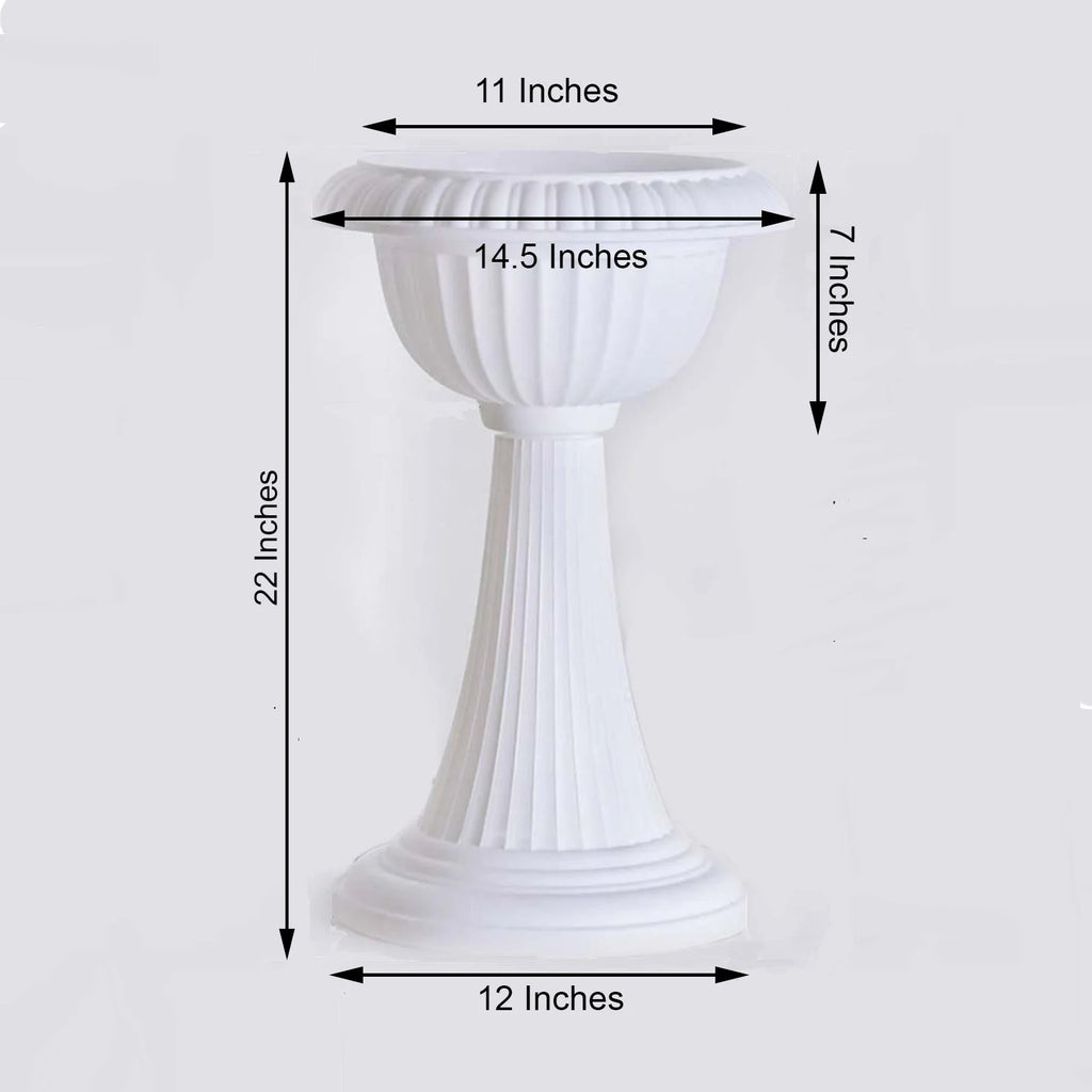4 Pack 23" Tall White Pedestal Column Plant Stand Pot K6956