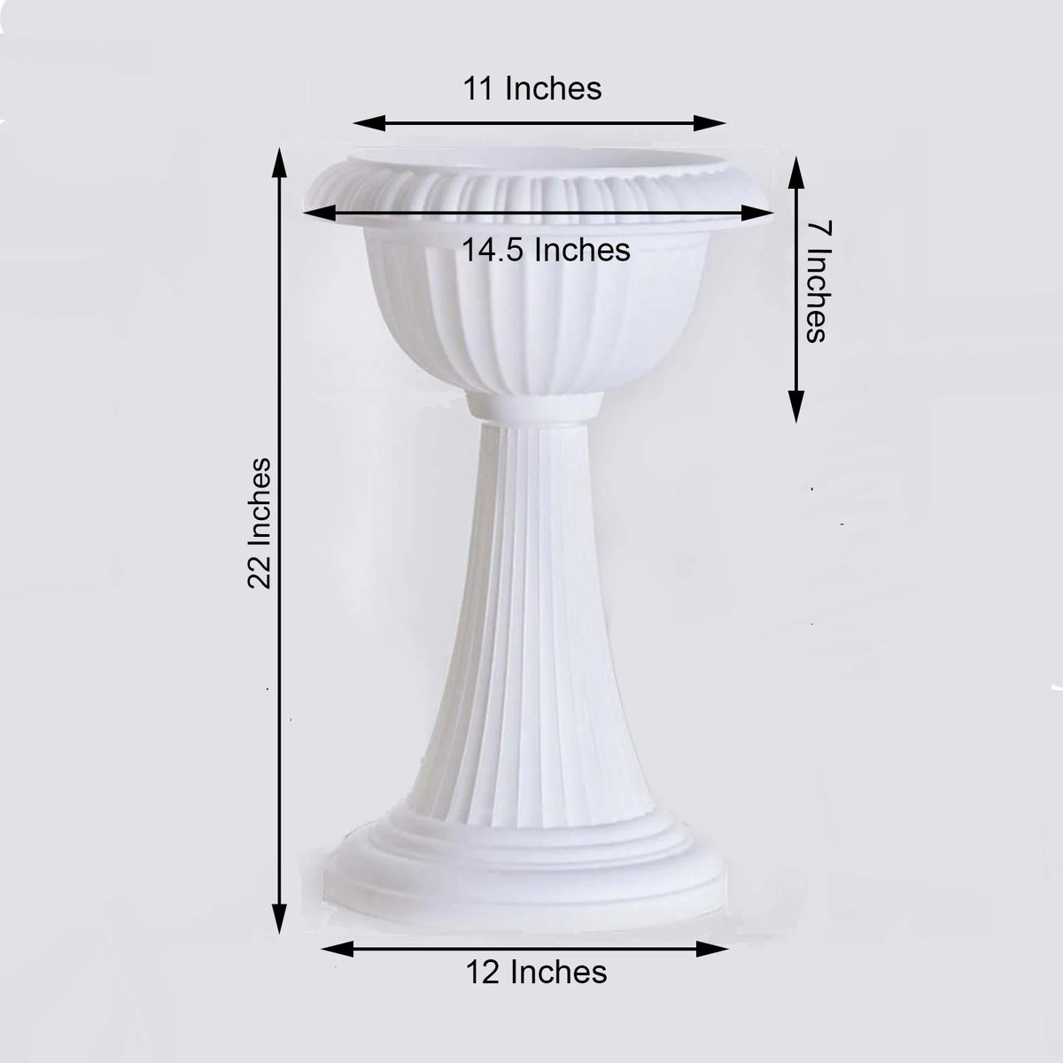 4 Pack 23" Tall White Pedestal Column Plant Stand Pot K6956
