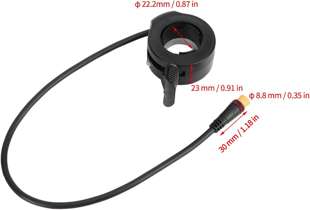 Thumb Throttle with Waterproof Connector for Electric Bike C430631
