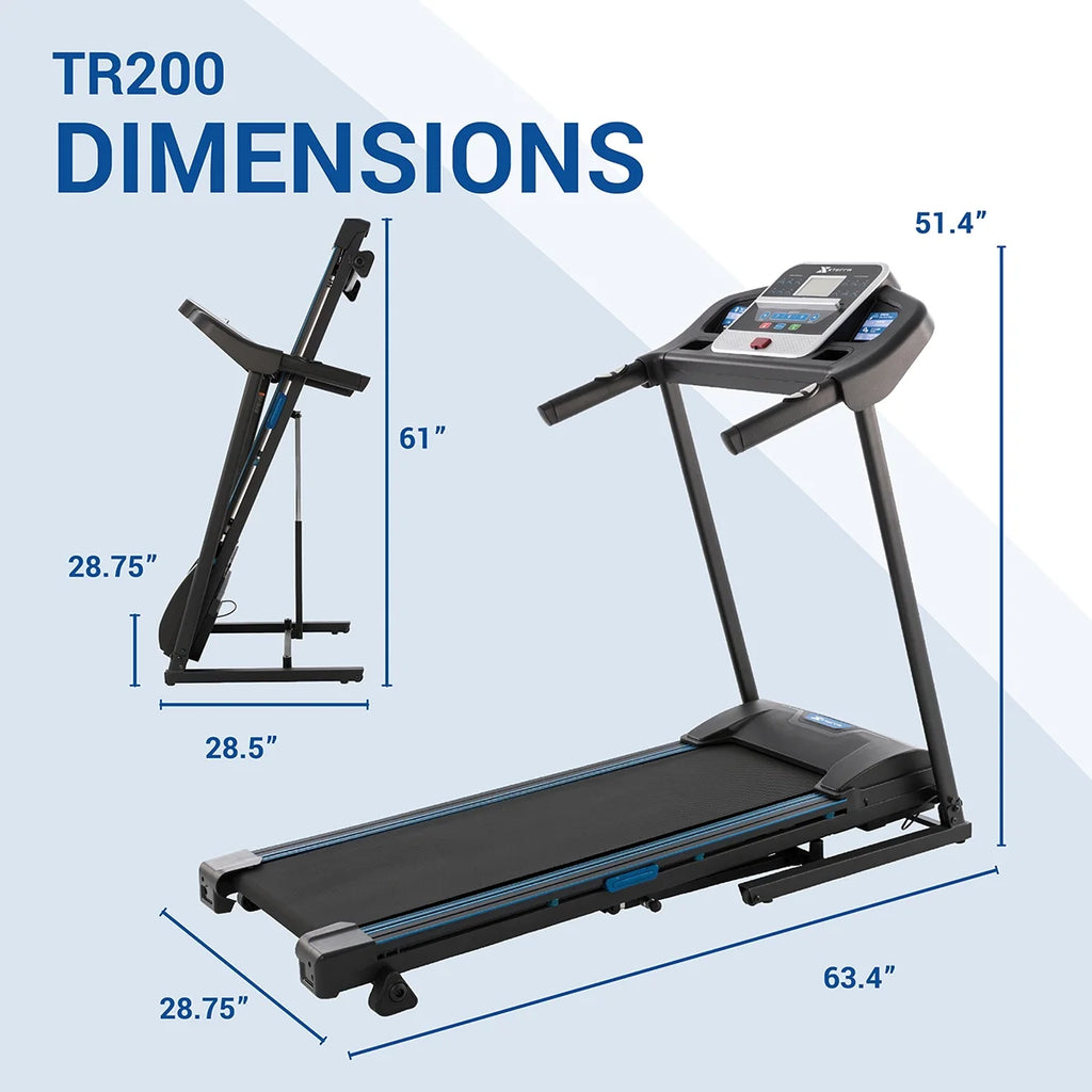 Folding Treadmill with Cushioned Deck and LCD Display P444