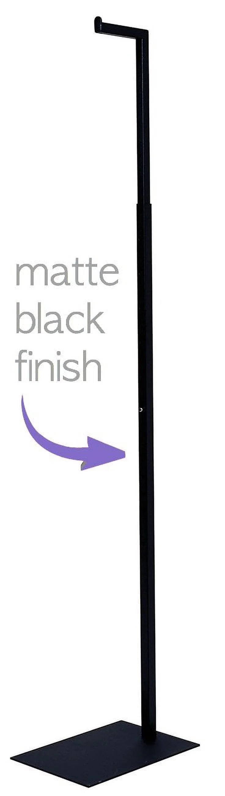 Matte Black Single Garment Display Rack T24450