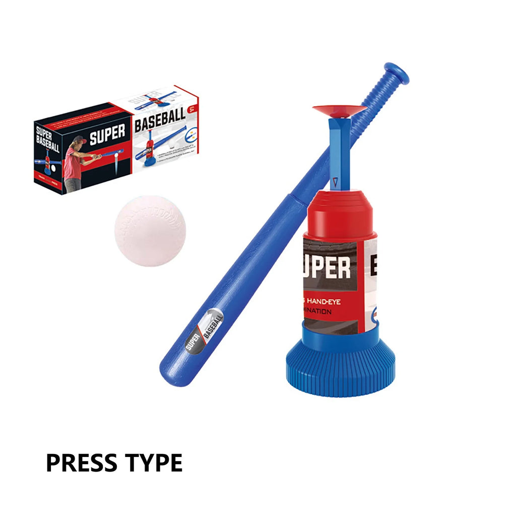 Automatic Launcher Baseball Bat Toys T-Ball Set with Baseball Bat and 3 Baseball B52731