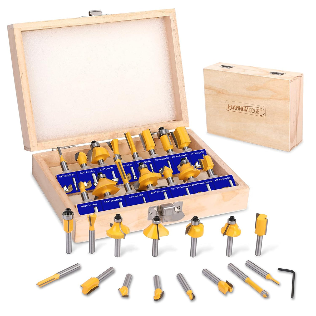 35 Piece Tungsten Carbide Router Bits Set with 1/4 Shank R159938