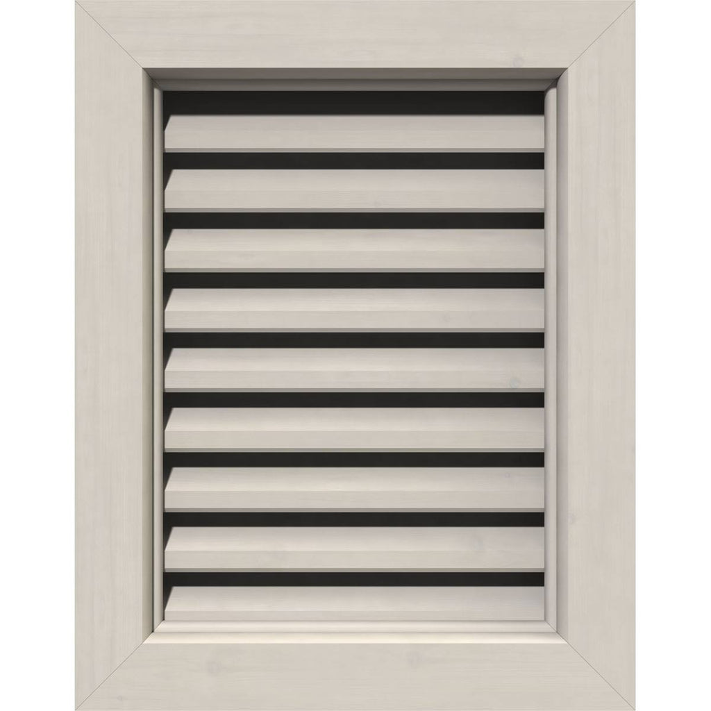 18 inch x 12 inch Vertical Gable Vent Primed Smooth Western Red Cedar O73214