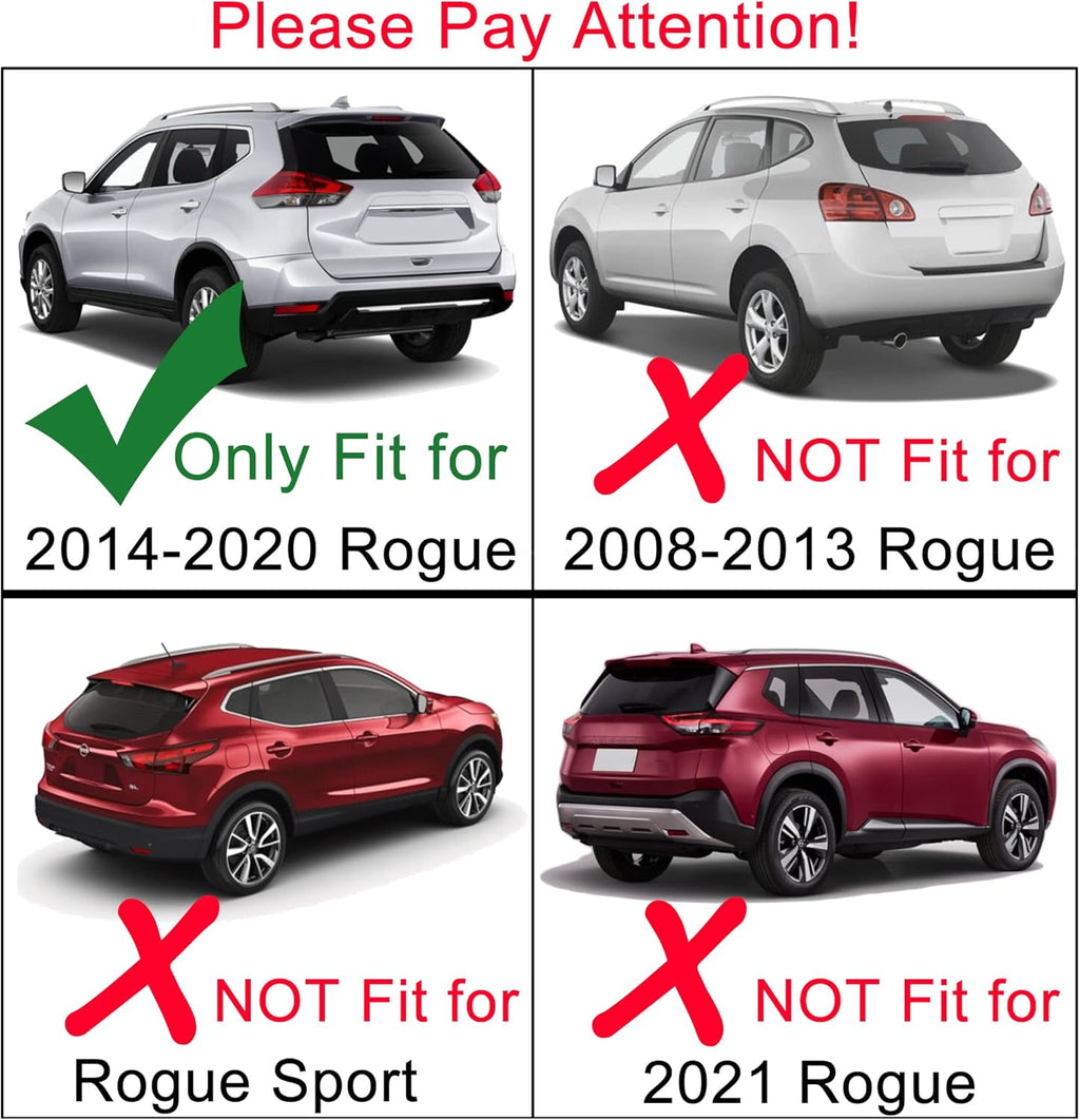 Black Retractable Cargo Cover for Nissan Rogue X4651