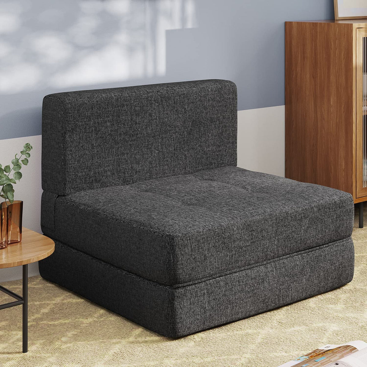 Dark Gray Convertible Sleeper Sofa Bed M729870