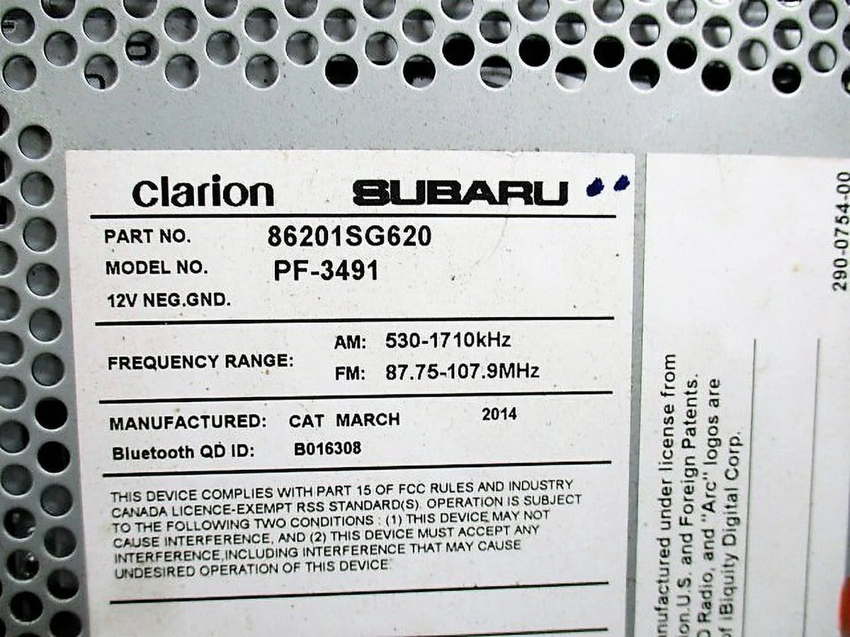 14 15 Subaru Forester MP3 CD HD Radio Receiver E1752