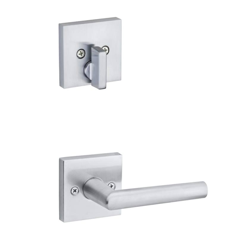 Satin Chrome Single Cylinder Interior Pack with Square Rosette M173