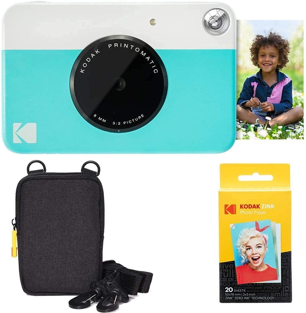 Grey Instant Camera with Zink Paper and Case K5618
