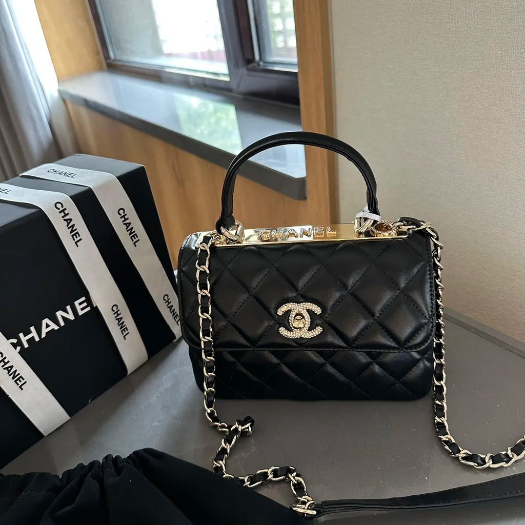 Flap Bag with Top Handle A5049