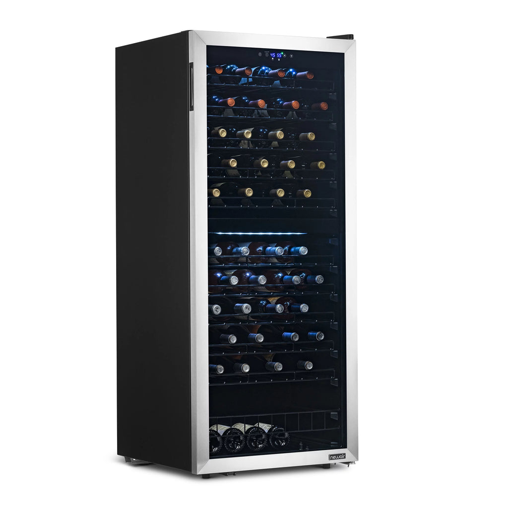 98 Bottle Dual Zone Stainless Steel Wine Refrigerator P174